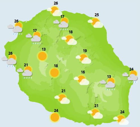 ILES SOEURS: prévisions+cartes détaillées pour MAURICE et la RÉUNION : 3 au 5 Novembre//Résidus de la Perturbation 93S au NE de RODRIGUES