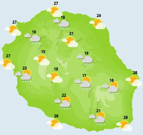 ILES SOEURS(MAURICE/RÉUNION): prévisions+cartes détaillées pour les 04,05,06 Novembre. Tendances pour Dimanche. Pluvieux à RODRIGUES.