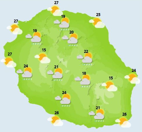 ILES SOEURS(MAURICE/RÉUNION): prévisions+cartes détaillées pour ce weekend+tendances ultérieures/ RODRIGUES: encore potentiellement instable