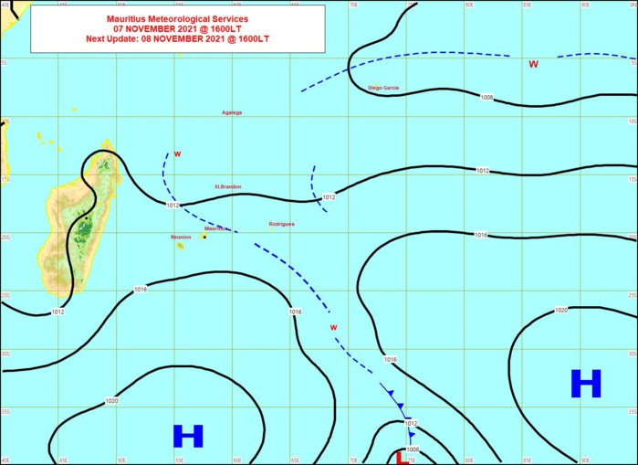 ILES SOEURS(MAURICE/RÉUNION): tendances du temps pour la semaine prochaine, animations modèles+satellite +commentaires, point cyclogenèse,07/11/21