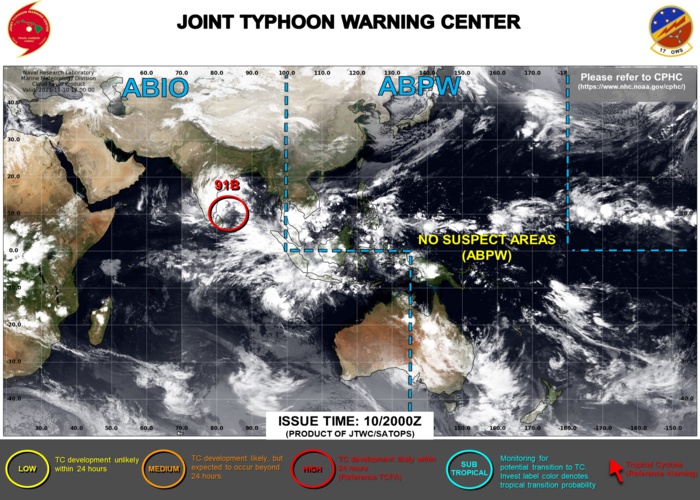JTWC IS ISSUING 3HOURLY SATELLITE BULLETINS ON 91B.