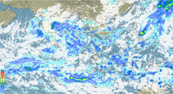 2 WEEK CYCLONIC DEVELOPMENT POTENTIAL: moderate confidence in TC development: Philippine Sea, Bay of Bengal, Arabian Sea,17/11/21