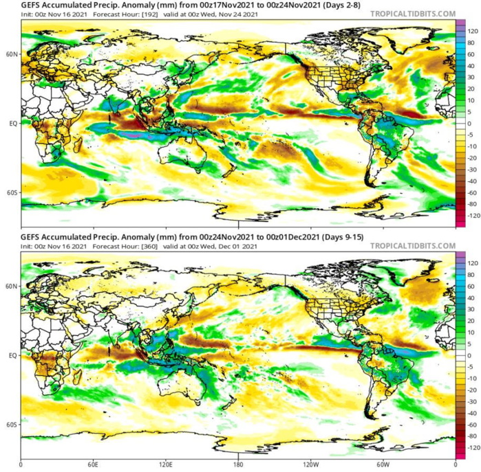 2 WEEK CYCLONIC DEVELOPMENT POTENTIAL: moderate confidence in TC development: Philippine Sea, Bay of Bengal, Arabian Sea,17/11/21