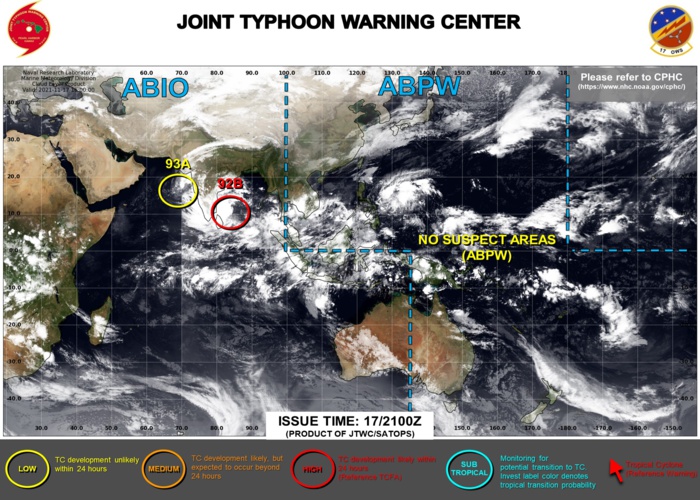 JTWC IS ISSUING 3HOURLY SATELLITE BULLETINS ON INVEST 92B. JTWC IS ISSUING 3HOURLY SATELLITE BULLETINS ON INVEST 92B.