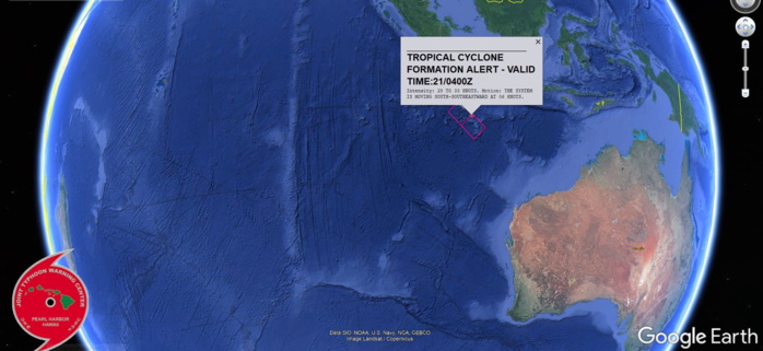 Southern Hemisphere/South Indian: Tropical Cyclone Formation Alert issued for Invest 90S(PADDY), 22/04utc