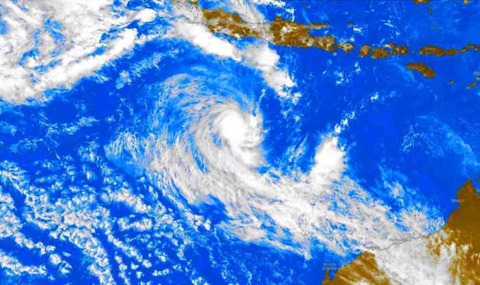 ANIMATED ENHANCED MULTISPECTRAL SATELLITE IMAGERY (MSI) AND A  220153Z ASCAT METOP-B PASS DEPICT A WELL STRUCTURED SYSTEM WITH  CONVECTION AND EMBEDDED 30-35KT WINDS WRAPPING INTO A  CONSOLIDATED LOW-LEVEL CIRCULATION CENTER.