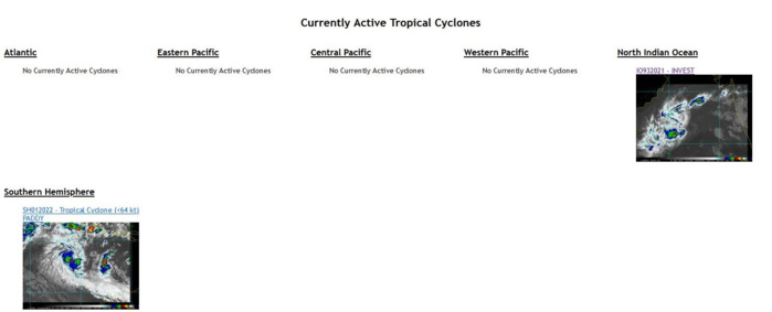 South Indian: 01S(PADDY) opens the 2021/22 Southern Hemisphere cyclone season, 22/09utc