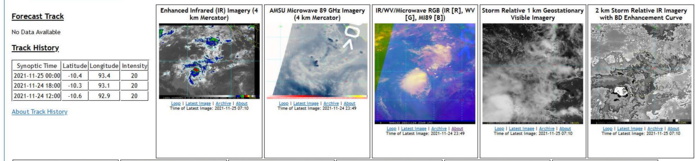 THE AREA OF CONVECTION (INVEST 91S) PREVIOUSLY LOCATED  NEAR 10.9S 92.1E IS NOW LOCATED NEAR 10.6S 92.9E, APPROXIMATELY 470  KM WEST-NORTHWEST OF COCOS ISLANDS, AUSTRALIA. ANIMATED ENHANCED  INFRARED SATELLITE IMAGERY (EIR) AND A 241221Z SSMIS 91GHZ IMAGE  DEPICT SCATTERED FLARING CONVECTION AROUND THE SOUTHERN PERIPHERY OF  A PARTIALLY EXPOSED LLC. ENVIRONMENTAL ANALYSIS INDICATES MARGINAL  CONDITIONS FOR DEVELOPMENT WITH GOOD DIVERGENCE ALOFT AND WARM SEA  SURFACE TEMPERATURES (27-29C) OFFSET BY MODERATE TO HIGH VERTICAL  WIND SHEAR (20-25KTS). GLOBAL MODELS ARE IN GOOD AGREEMENT THAT THE  SYSTEM WILL TRACK WEST-SOUTHWESTWARD AND WILL MARGINALLY DEVELOP  WITH GFS BEING THE MOST AGGRESSIVE. MAXIMUM SUSTAINED SURFACE WINDS  ARE ESTIMATED AT 18 TO 23 KNOTS. MINIMUM SEA LEVEL PRESSURE IS  ESTIMATED TO BE NEAR 1005 MB. THE POTENTIAL FOR THE DEVELOPMENT OF A  SIGNIFICANT TROPICAL CYCLONE WITHIN THE NEXT 24 HOURS REMAINS LOW. THE AREA OF CONVECTION (INVEST 91S) PREVIOUSLY LOCATED  NEAR 10.9S 92.1E IS NOW LOCATED NEAR 10.6S 92.9E, APPROXIMATELY 470  KM WEST-NORTHWEST OF COCOS ISLANDS, AUSTRALIA. ANIMATED ENHANCED  INFRARED SATELLITE IMAGERY (EIR) AND A 241221Z SSMIS 91GHZ IMAGE  DEPICT SCATTERED FLARING CONVECTION AROUND THE SOUTHERN PERIPHERY OF  A PARTIALLY EXPOSED LLC. ENVIRONMENTAL ANALYSIS INDICATES MARGINAL  CONDITIONS FOR DEVELOPMENT WITH GOOD DIVERGENCE ALOFT AND WARM SEA  SURFACE TEMPERATURES (27-29C) OFFSET BY MODERATE TO HIGH VERTICAL  WIND SHEAR (20-25KTS). GLOBAL MODELS ARE IN GOOD AGREEMENT THAT THE  SYSTEM WILL TRACK WEST-SOUTHWESTWARD AND WILL MARGINALLY DEVELOP  WITH GFS BEING THE MOST AGGRESSIVE. MAXIMUM SUSTAINED SURFACE WINDS  ARE ESTIMATED AT 18 TO 23 KNOTS. MINIMUM SEA LEVEL PRESSURE IS  ESTIMATED TO BE NEAR 1005 MB. THE POTENTIAL FOR THE DEVELOPMENT OF A  SIGNIFICANT TROPICAL CYCLONE WITHIN THE NEXT 24 HOURS REMAINS LOW.
