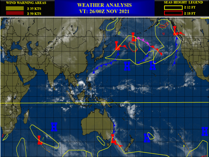 Invest 93W and Invest 91S on the map, 26/09utc