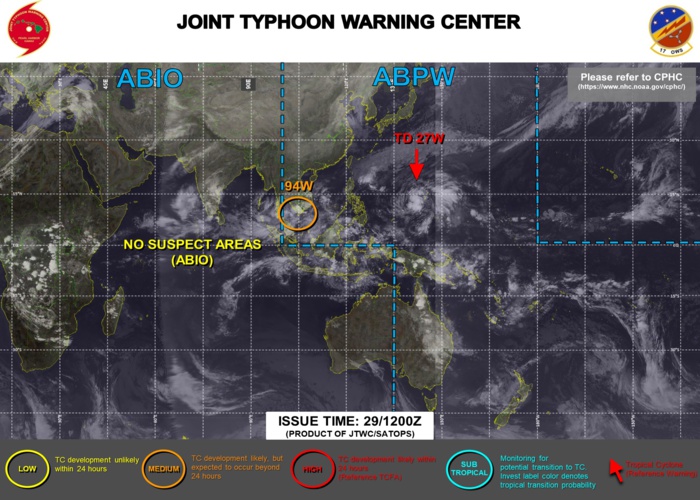 JTWC IS ISSUING 6HOURLY WARNINGS AND 3HOURLY SATELLITE BULLETINS ON TD 27W. JTWC IS ISSUING 6HOURLY WARNINGS AND 3HOURLY SATELLITE BULLETINS ON TD 27W.