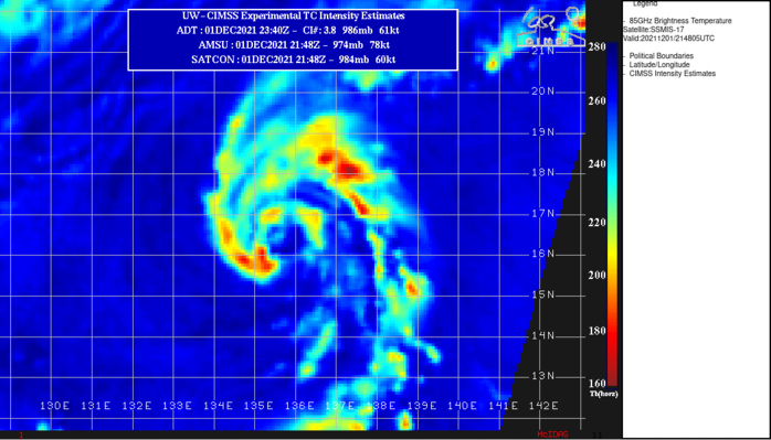 TY 27W(NYATOH) to peak within 12/18hours before being decapitated//Invest 94W: now High over the BOB// TC 02S(TERATAI): Final Warning,02/03utc