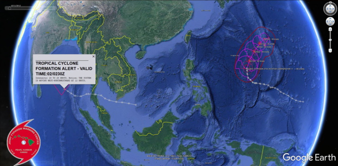 TY 27W(NYATOH) to peak within 12/18hours before being decapitated//Invest 94W: now High over the BOB// TC 02S(TERATAI): Final Warning,02/03utc