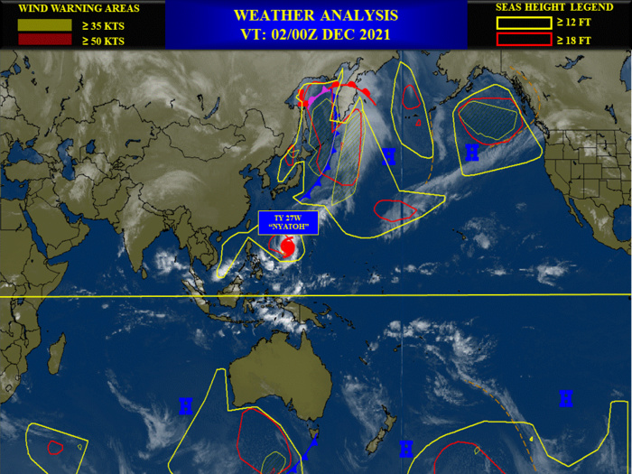 TY 27W(NYATOH) to peak within 12/18hours before being decapitated//Invest 94W: now High over the BOB// TC 02S(TERATAI): Final Warning,02/03utc