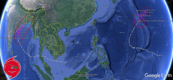 JTWC IS ISSUING 6HOURLY WARNINGS AND 3HOURLY SATELLITE BULLETINS ON 27W AND 05B. 3HOURLY SATELLITE BULLETINS ARE STILL ISSUED ON THE REMNANTS OF TC 02S(TERATAI).