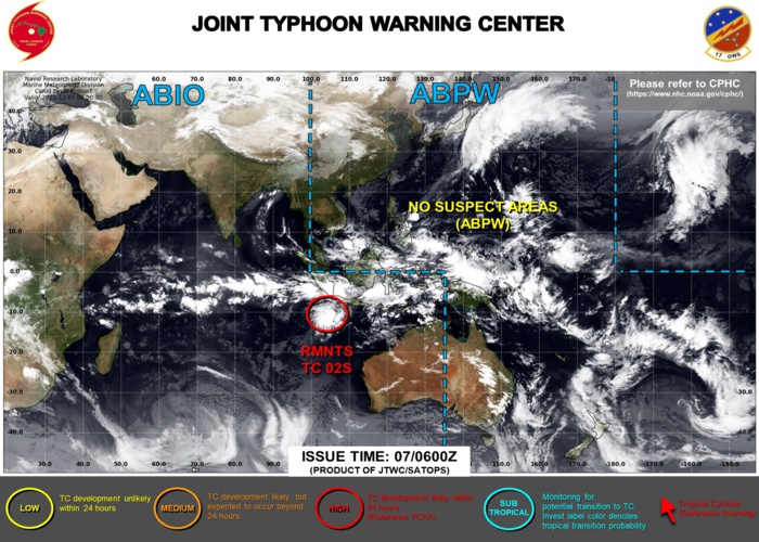 JTWC IS ISSUING 3HOURLY SATELLITE BULLETINS ON THE REMNANTS OF TC 02S(TERATAI).