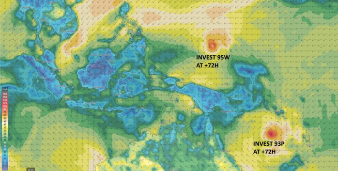 Invest 93P: up-graded to MEDIUM, development likely// Invest 95W now on the map//TC 02S(TERATAI): Final Warning, 09/09utc