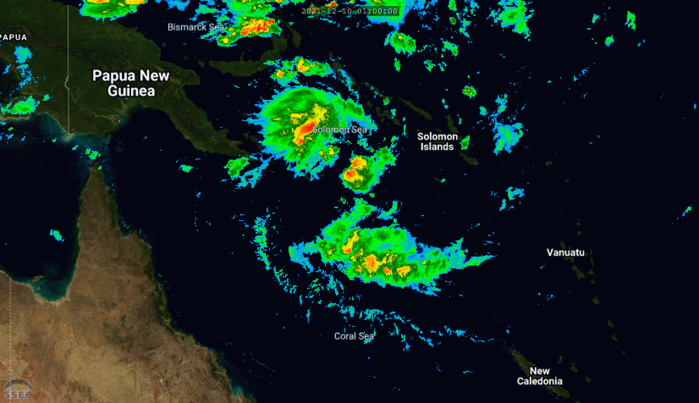 Invest 96W: westward track and intensification next several days// Invest 93P: intensification likely// Remnants TC 02S and Invest 94S, 10/06utc updates