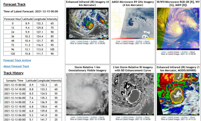 28W(RAI) now at Typhoon intensity, forecast to reach CAT 2 by 24hours, but rapid intensifcation still possible before crossing the Philippines,15/03utc 28W(RAI) now at Typhoon intensity, forecast to reach CAT 2 by 24hours, but rapid intensifcation still possible before crossing the Philippines,15/03utc