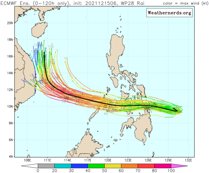 TY 28W(RAI) intensifying, landfall over Surigao/Philippines by 18H, then tracking across the archipelago, peak intensity forecast in 72H, 15/15utc TY 28W(RAI) intensifying, landfall over Surigao/Philippines by 18H, then tracking across the archipelago, peak intensity forecast in 72H, 15/15utc