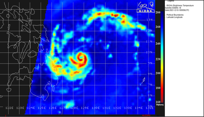 Typhoon 28W(RAI): extremely rapid intensification: now a powerful CAT 4, forecast to hit Surigao City as a formidable cyclone in 12/15hours,15/21utc