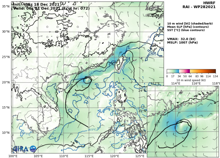 Typhoon 28W(RAI) looking ominous once again as a powerful CAT 4// Invest 94B and Invest 96S, 18/15utc