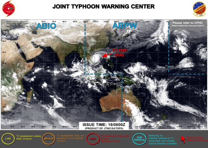 Super Typhoon 28W(RAI): making history over the South China Sea, 19/03utc