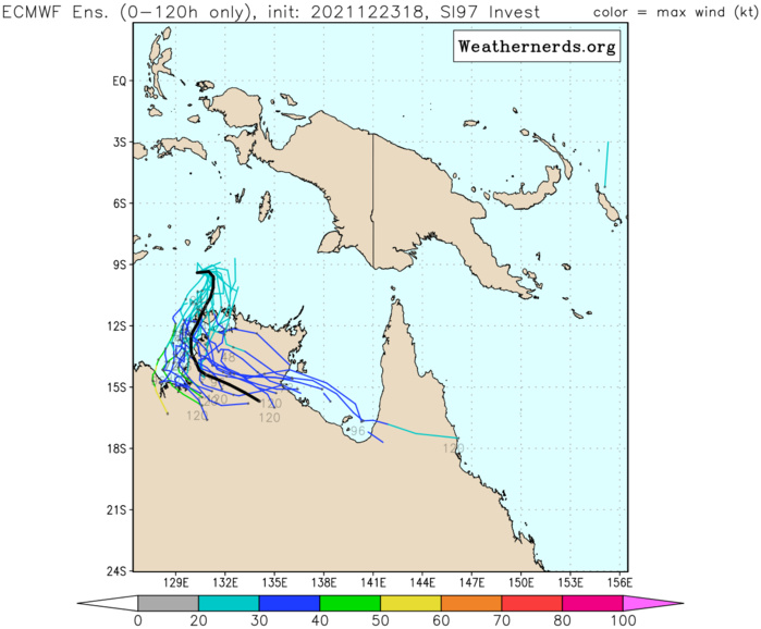 Invest 97S likely to consolidate and intensify next 48H, 24/06utc