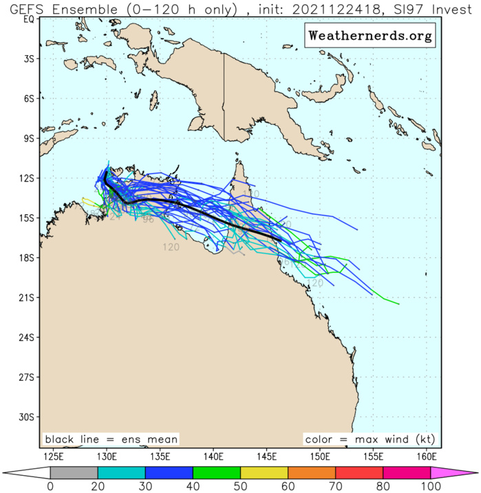 Invest 97S: Tropical Cyclone Formation Alert North of Darwin, 24/2130utc