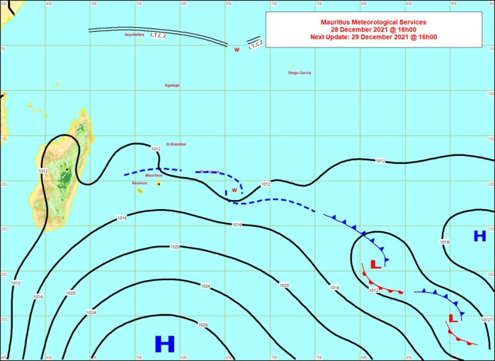 ILES SOEURS: Avis de Fortes Pluies pour RODRIGUES et la RÉUNION+ bilans pluvio des 26/27 à MAURICE/RÉUNION,mise à jour le 28/12 20h