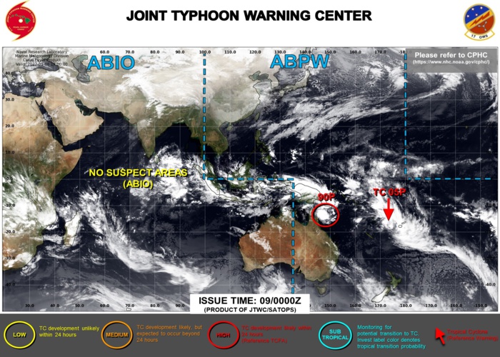 TC 05P slowly intensifying next 36hours// Tropical Cyclone Formation Alert for Invest 90P