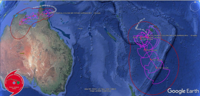 Intensifying TC 06P(TIFFANY): overshooting tops and microwave eye// TC 05P up-date, 09/15utc Intensifying TC 06P(TIFFANY): overshooting tops and microwave eye// TC 05P up-date, 09/15utc