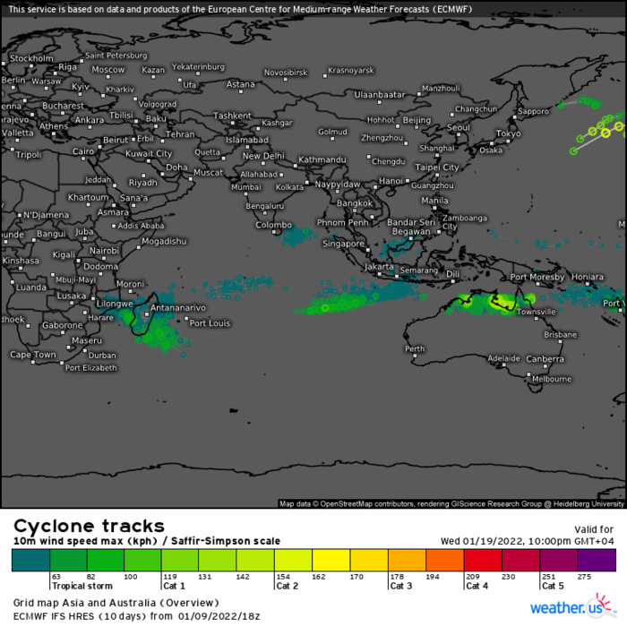 TC 06P(TIFFANY) briefly at Typhoon strength, set to re-intensify over the GOC// TC 05P(CODY) up-date, 10/03utc