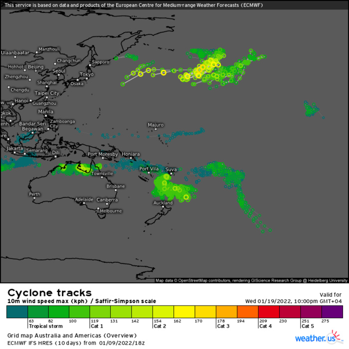 TC 06P(TIFFANY) briefly at Typhoon strength, set to re-intensify over the GOC// TC 05P(CODY) up-date, 10/03utc