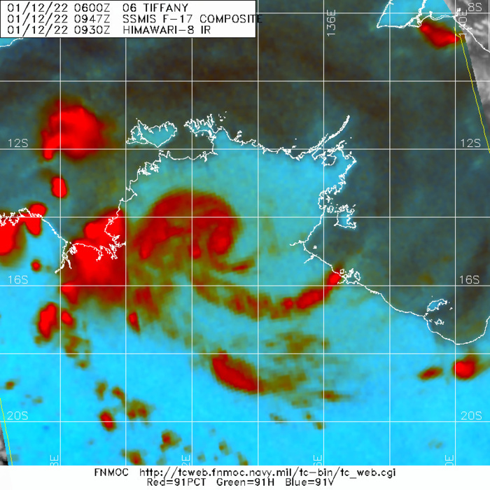 TC 05P(CODY) forecast to overcome dry air and increasing shear over 24hours// Over-land TC 06P(TIFFANY) still monitored, 12/15utc TC 05P(CODY) forecast to overcome dry air and increasing shear over 24hours// Over-land TC 06P(TIFFANY) still monitored, 12/15utc