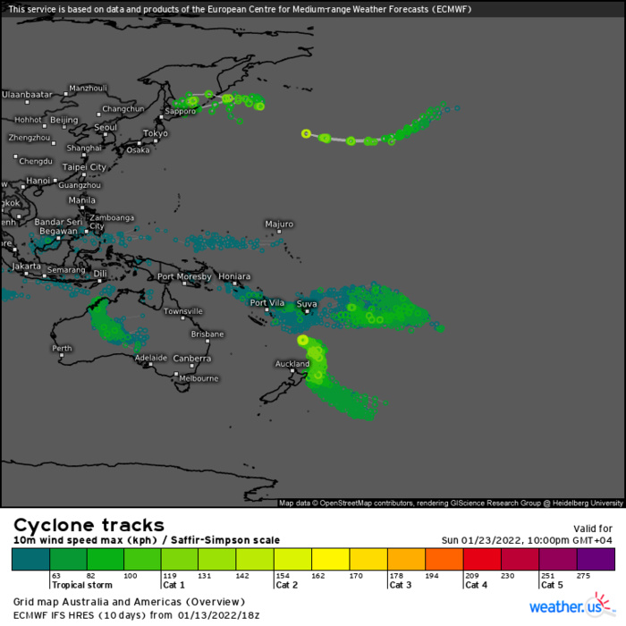 05P(CODY), over-land TC 06P(TIFFANY) and Invest 91P updates+Ecmwf 240h maps, 14/03utc