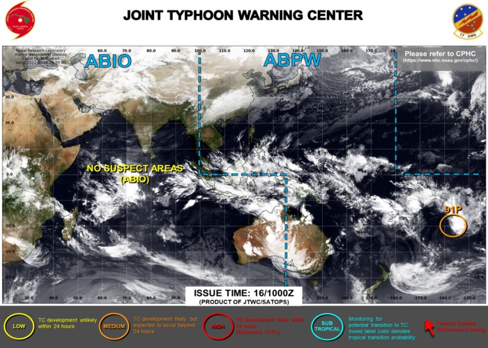JTWC IS ISSUING 3HOURLY SATELLITE BULLETINS ON 91P.