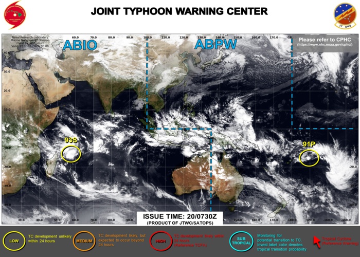 JTWC IS ISSUIG 3HOURLY SATELLITE BULLETINS ON INVEST 93S.