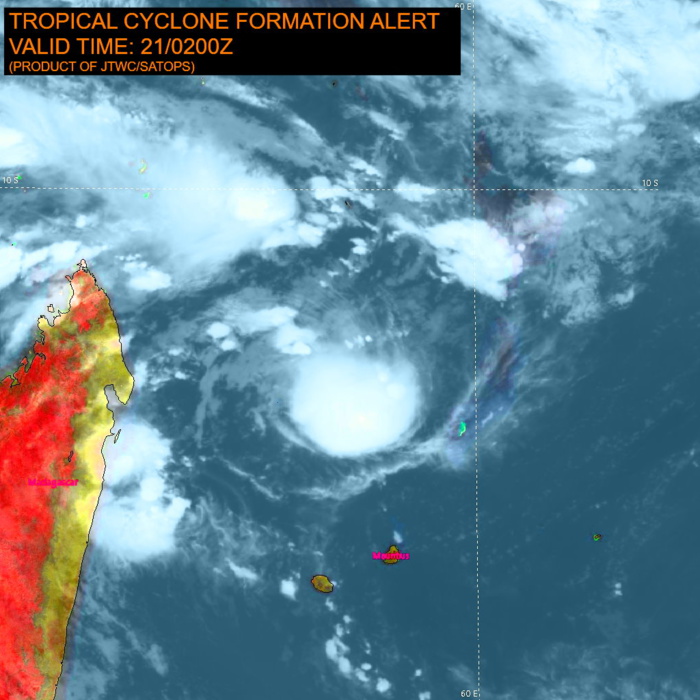 Tropical Cyclone Formation Alert(TCFA) for Invest 93S, 21/02utc