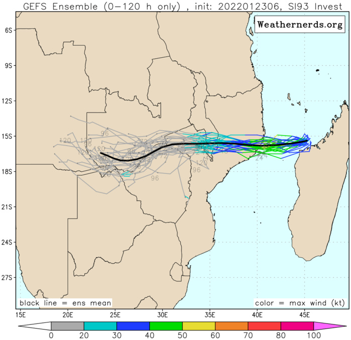 TC 07S is intensifying over the MOZ Channel while approaching Mozambique coastline// Invest 96S on the map, 23/15utc