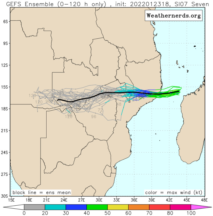 TC 07S(ANA) intensifying and bearing down on MOZ// Invest 96W now MEDIUM and Invest 91W on the map, 24/03utc