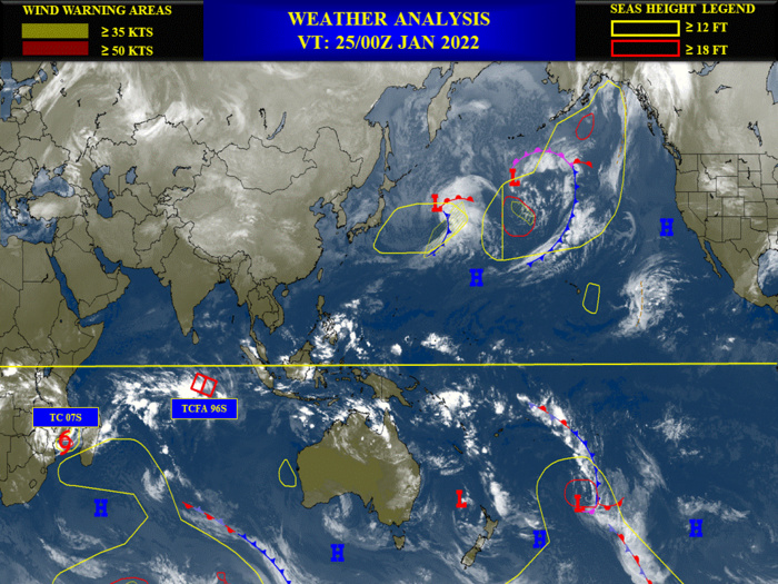 Tropical Cyclone Formation Alert issued for Invest 96S// Invest 91W and over-land TC 07S(ANA) updates, 25/13utc