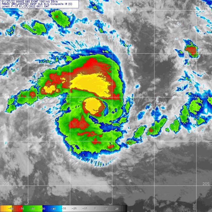 TC 08S set to intensify gradually over 72hours while approaching the Mascarenes area, 27/03utc
