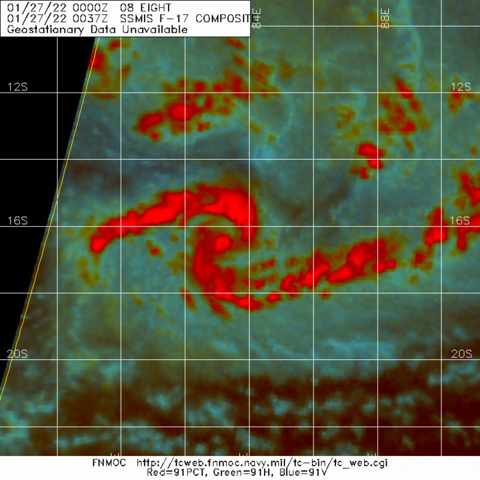 TC 08S set to intensify gradually over 72hours while approaching the Mascarenes area, 27/03utc