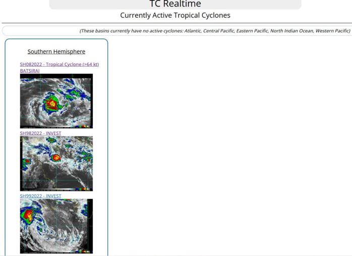 TC 08S(BATSIRAI): CAT 2 US , peak intensity forecast by 72h// Invest 98P and Invest 99S updates, 31/03utc