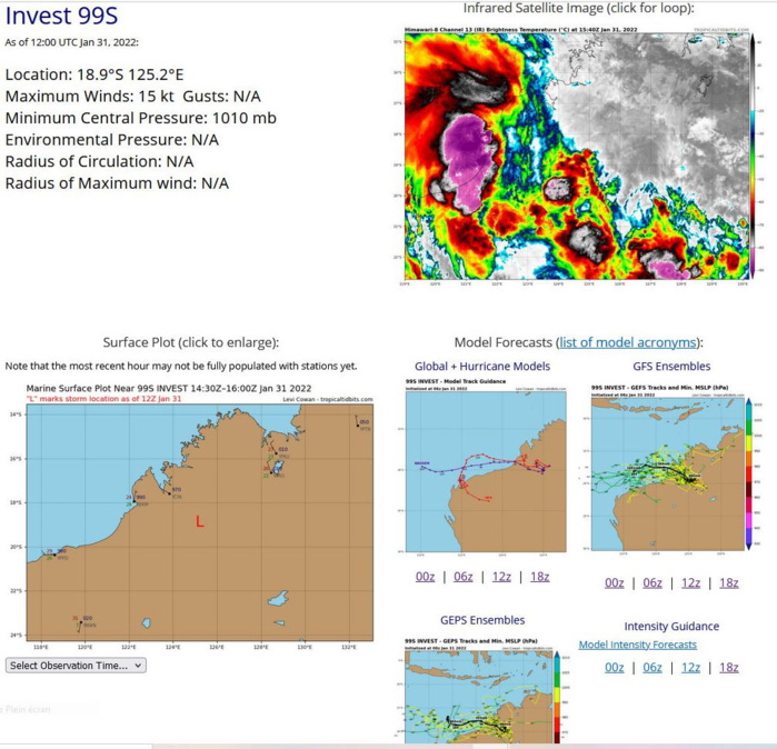 TC 08S(BATSIRAI): CAT 2 US ,microwave eye well depicted again, forecast track up-date//Invest 98P: Tropical Cyclone Formation Alert,31/15utc TC 08S(BATSIRAI): CAT 2 US ,microwave eye well depicted again, forecast track up-date//Invest 98P: Tropical Cyclone Formation Alert,31/15utc