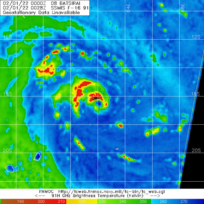 TC 08S(BATSIRAI): microwave and Cimss analysis suggest intensification possible next 24h// TC 09P up-date, 01/03utc TC 08S(BATSIRAI): microwave and Cimss analysis suggest intensification possible next 24h// TC 09P up-date, 01/03utc