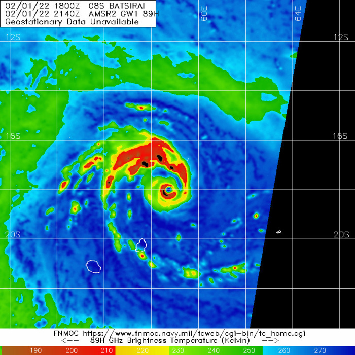 TC 08S(BATSIRAI): powerful CAT 4, eye-wall replacement cycle possible within 24hours//TC 09P: struggling due to mid-level dry air,02/03utc