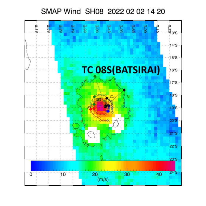 TC 08S(BATSIRAI): CAT 4 US tracking apprx 200km North of Réunion island// TC 09P, Invest 90S updates, 03/03utc