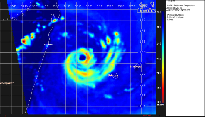 WELL-DEFINED MICROWAVE EYE FEATURE. WELL-DEFINED MICROWAVE EYE FEATURE.