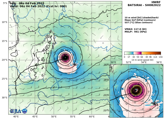 Powerful TC 08S(BATSIRAI) CAT 4 US: to make landfall over Madagascar shortly after 24h// Invest 90S is now TC 10S, 04/15utc Powerful TC 08S(BATSIRAI) CAT 4 US: to make landfall over Madagascar shortly after 24h// Invest 90S is now TC 10S, 04/15utc